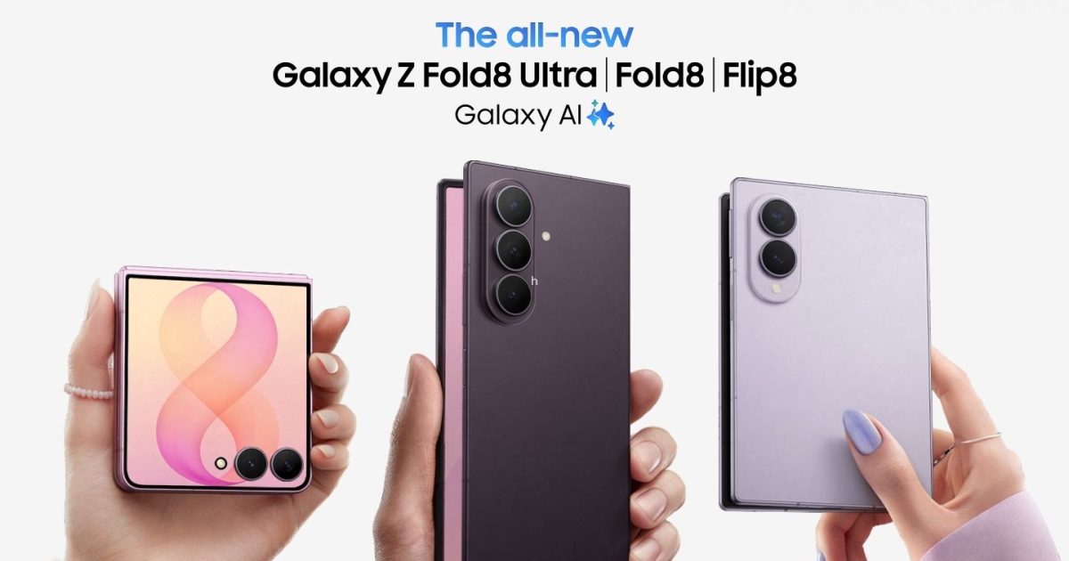 Samsung Galaxy Z Fold8 Ultra, Fold8, and Flip8 official lineup